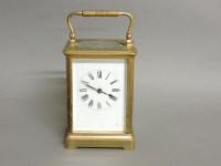 Lot 139 - A French brass carriage clock