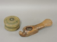 Lot 134 - A late 18th century horn pot and cover