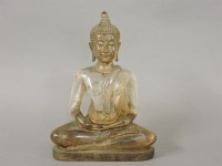 Lot 142 - A transparent figure of a seated Buddha
