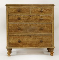 Lot 484 - A grained pine chest of two short and three long drawers