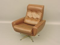 Lot 865 - A Danish leather lounge chair