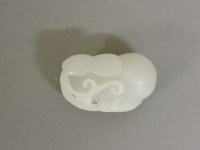 Lot 1089 - A jade double gourd carving