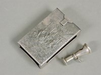 Lot 1157 - A small silver cigar cutter