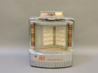 Lot 305 - An 'AMI Music' chrome wall mounted juke box selector