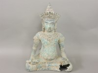 Lot 184 - A Chinese bronze seated Buddha