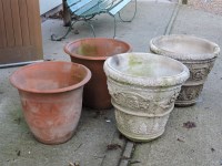Lot 589 - Two pairs of garden pots