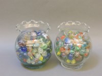 Lot 289 - A collection of old marbles