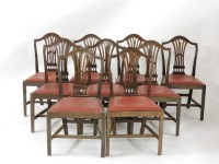 Lot 511 - A set of nine mahogany dining chairs