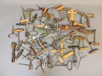 Lot 95 - Approximately seventy old corkscrews