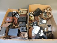 Lot 230 - Two boxes of old cameras