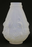 Lot 558 - An Etling moulded and opalescent glass vase