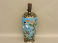 Lot 658 - A 19th century cloisonné lamp