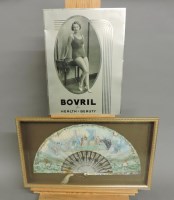 Lot 160 - A Continental hand decorated mother of pearl fan