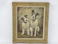 Lot 435 - French School
A PAIR OF SCOTTIE DOGS
Oil on canvas
60 x 50cm