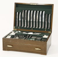 Lot 390 - A Garrard canteen of silver plated cutlery