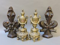 Lot 300 - A pair of 19th century carved oak fleur de lys finials