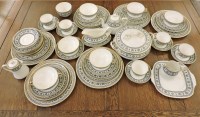 Lot 385 - Approximately sixty-five pieces of Crown Staffordshire 'Black Victoria' dinner service