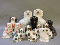 Lot 229 - A quantity of 19th century and later Staffordshire dogs