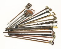 Lot 386 - A quantity of assorted decorative walking sticks