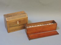 Lot 152 - A set of bone and ebony 'double nine' dominos