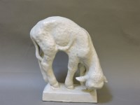 Lot 149 - A glazed terracotta figure of a lamb