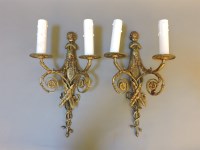 Lot 183 - A pair of antique wall lights