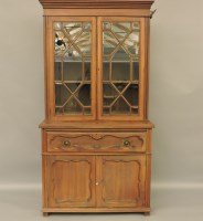 Lot 507 - A late 19th century mahogany secretaire bookcase