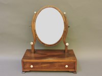 Lot 499 - A Victorian mahogany toilet mirror