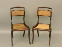 Lot 579 - A pair of Regency period side chairs