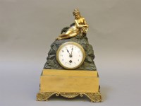 Lot 214 - A 19th century bronze clock