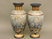 Lot 270 - A pair of Doulton Slaters stoneware vases