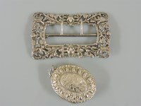 Lot 28 - A late Victorian sterling silver buckle