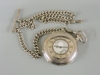 Lot 34 - A sterling silver Woodford half hunter pocket watch