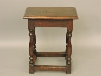 Lot 547 - An 18th century oak joint stool