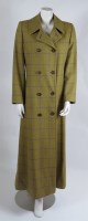 Lot 192A - A Chrysalis wool tweed full length double breasted coat