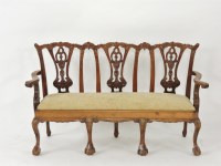 Lot 480 - A reproduction child's triple back settee