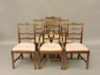 Lot 535 - A set of sixteen George III style mahogany dining chairs