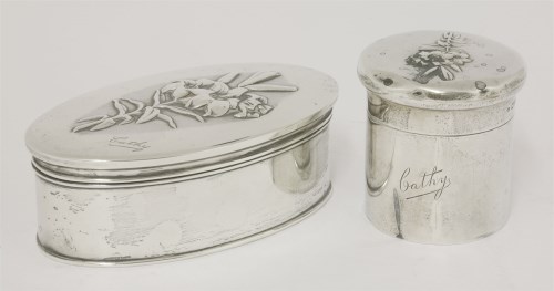 Lot 44 - A silver jewellery box
