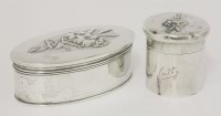 Lot 44 - A silver jewellery box
