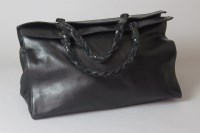 Lot 404 - A Piazza Sempione large black leather tote handbag