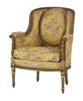 Lot 461 - A French giltwood fauteuil armchair