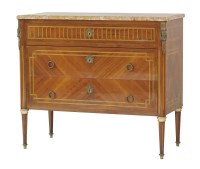 Lot 463 - A French parquetry inlaid commode