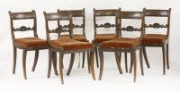 Lot 464 - A set of six Regency mahogany dining chairs