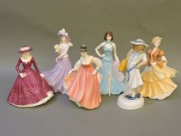 Lot 176 - Three Coalport 'Sentiments' figures of ladies