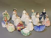 Lot 310 - Fifteen small Royal Doulton figures of ladies