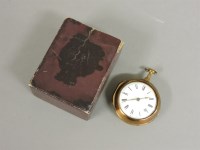 Lot 41 - An early to mid 19th century pair cased brass pocket watch