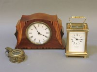 Lot 210 - An Edwardian inlaid mantel clock