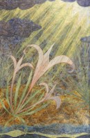 Lot 557 - Elvic Steele (1920-1997)
'ON THE BORDERS OF THE LAND OF MYTH';
'RESPONSE';
'LATE STARS';
'GRASSES'
Signed and inscribed with titles verso