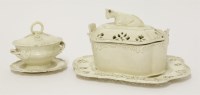 Lot 16 - A miniature creamware Tureen