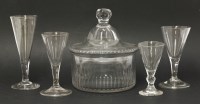 Lot 61 - Four short Ale Glasses with round funnel bowls